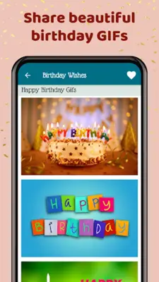 Happy Birthday Wishes & Status android App screenshot 1