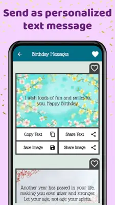 Happy Birthday Wishes & Status android App screenshot 2